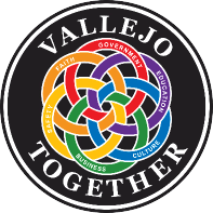 Vallejo Together logo: Interwoven rings with words
