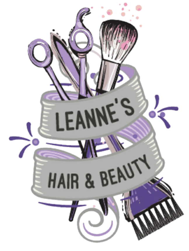 A logo for leanne 's hair and beauty