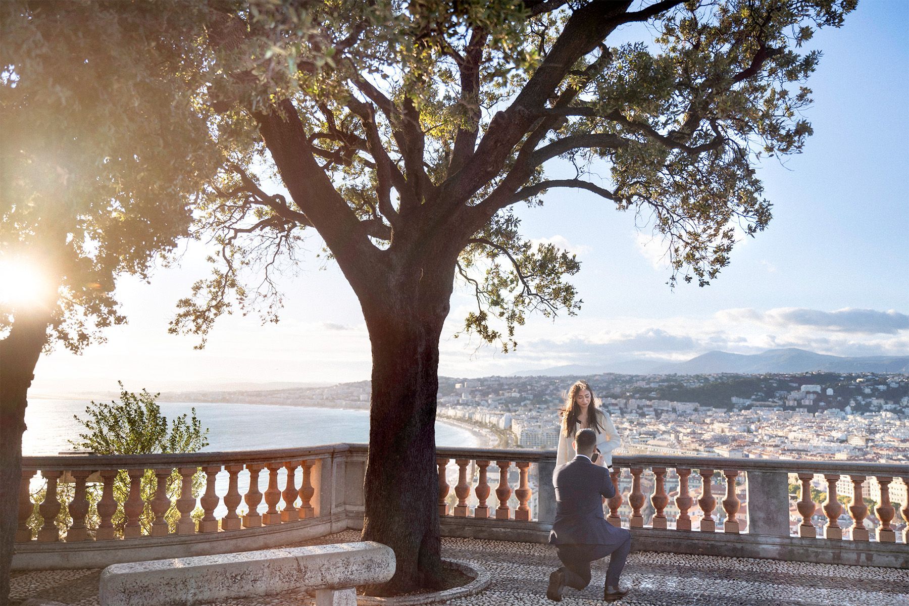 A sunset proposal in Nice, France