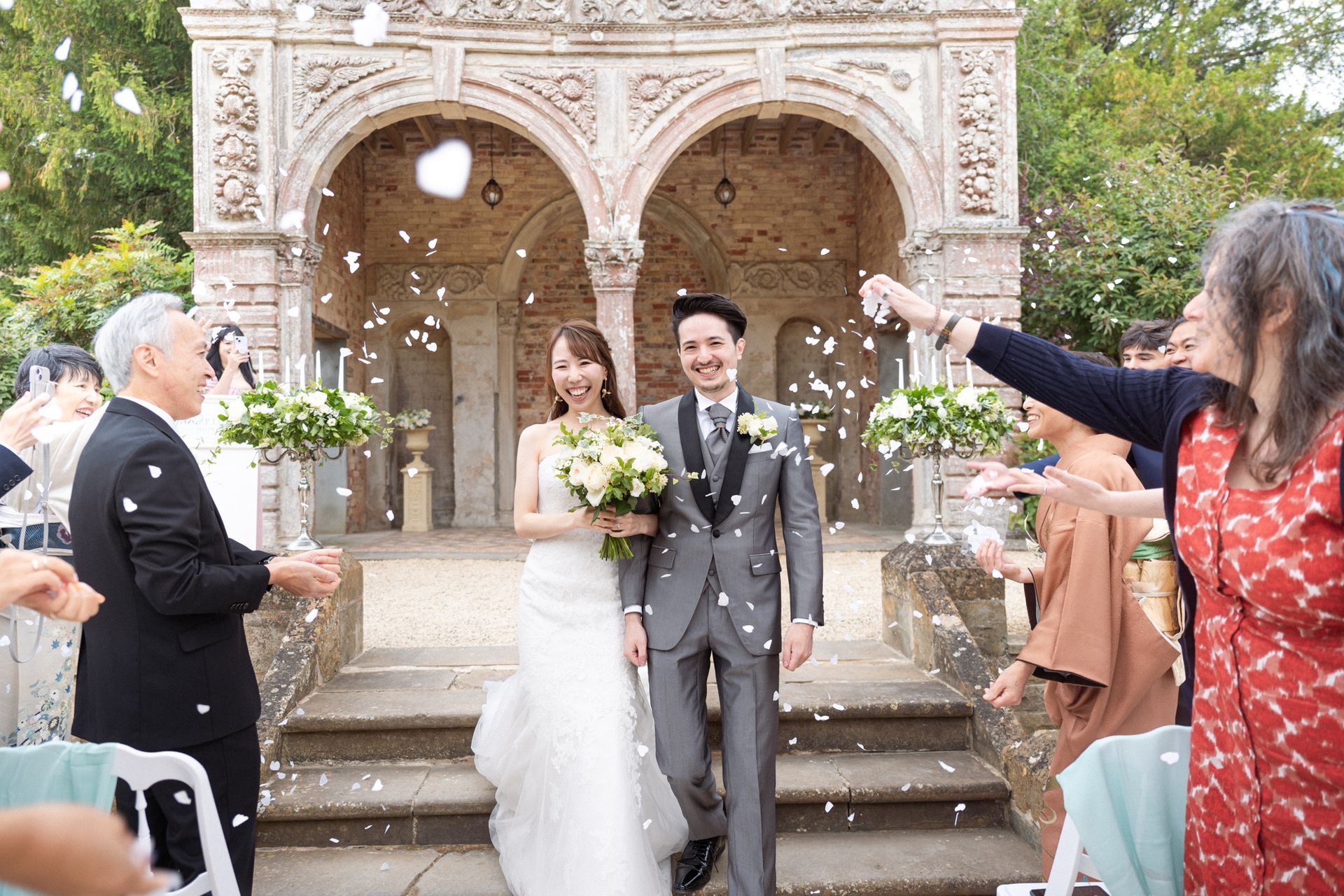 Confetti at an Ettington Park Hotel wedding