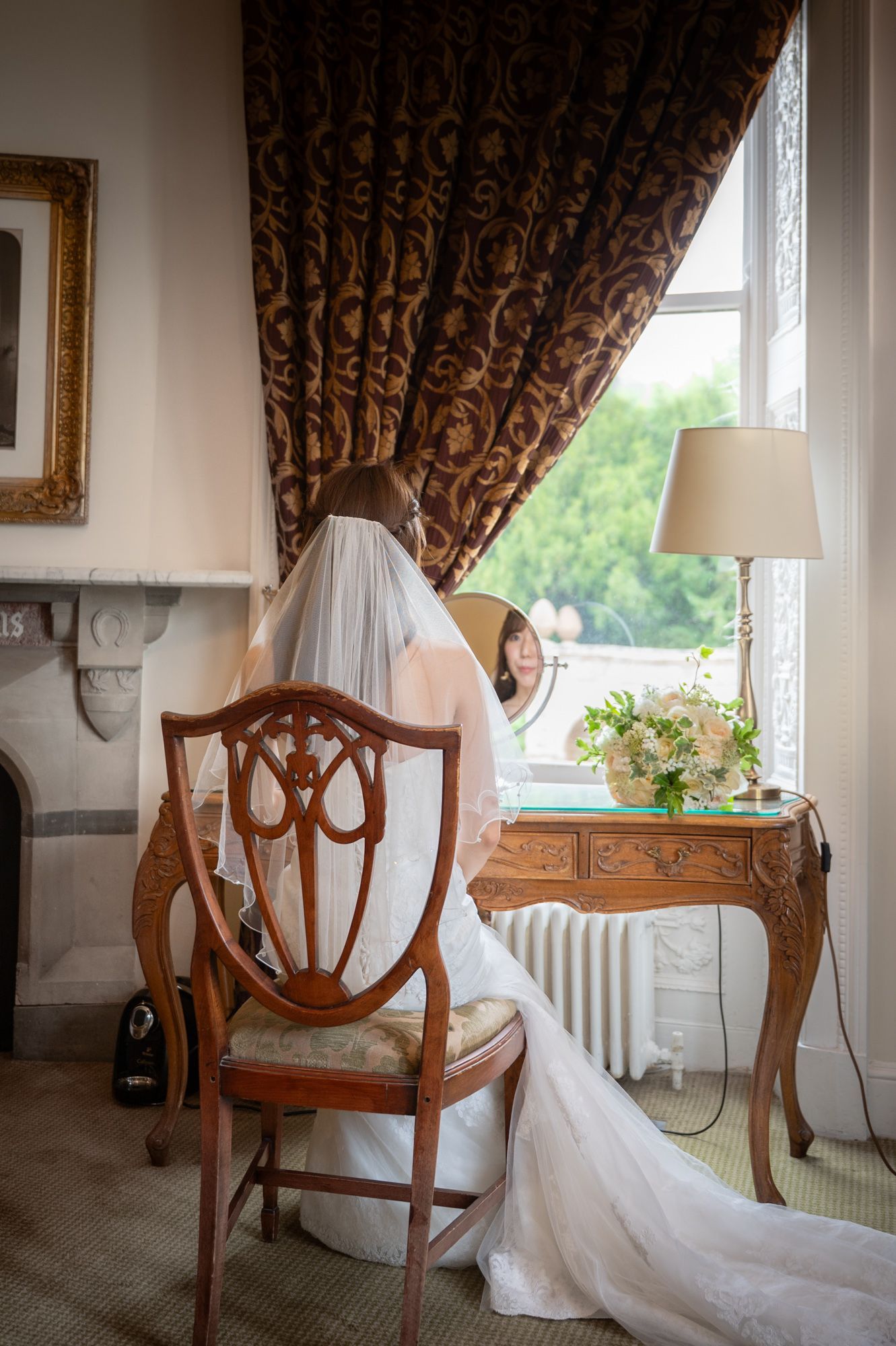 Bridal preparation at Ettington Park Country House Wedding Venue