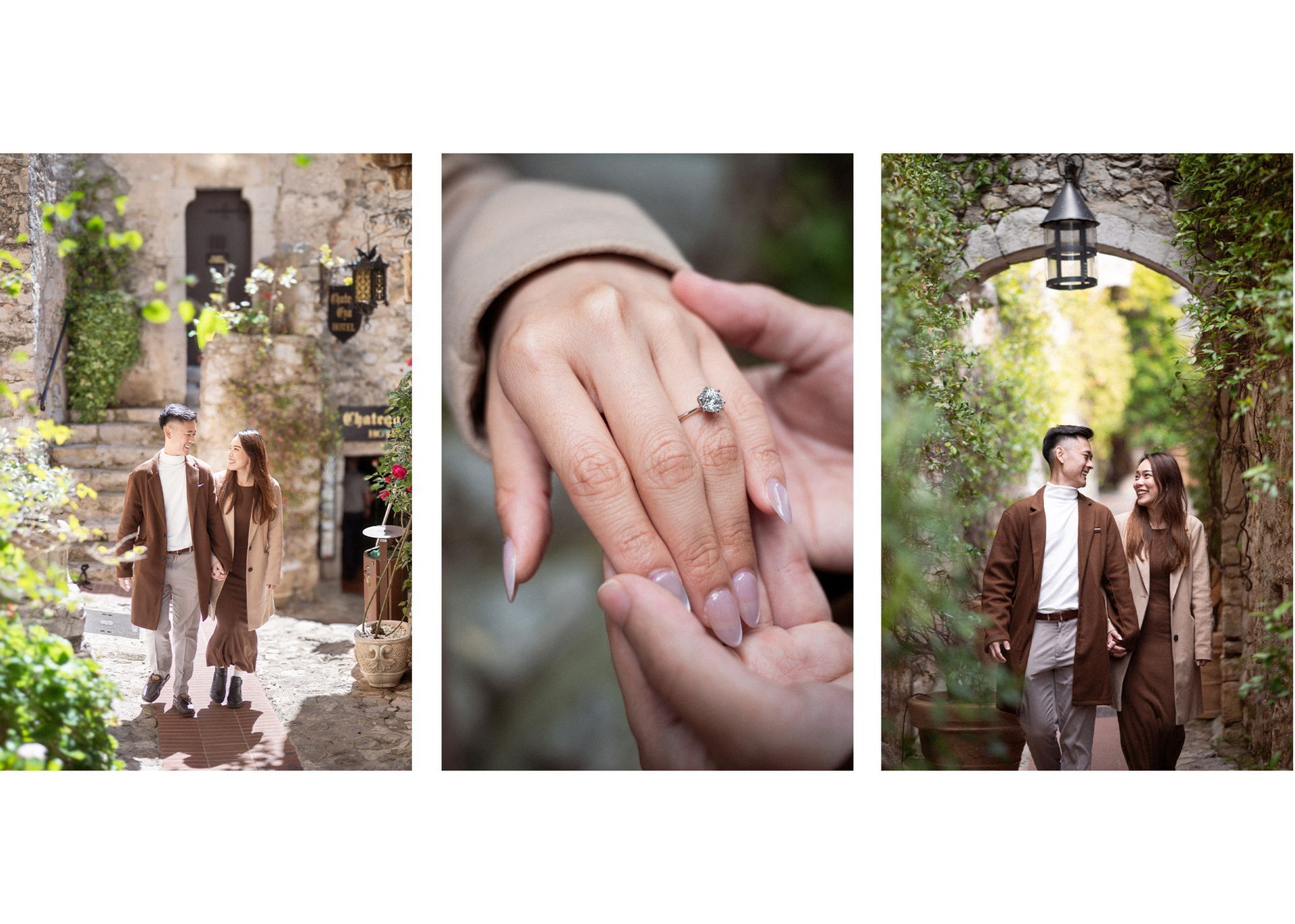 A couple photoshoot in Eze village, France.