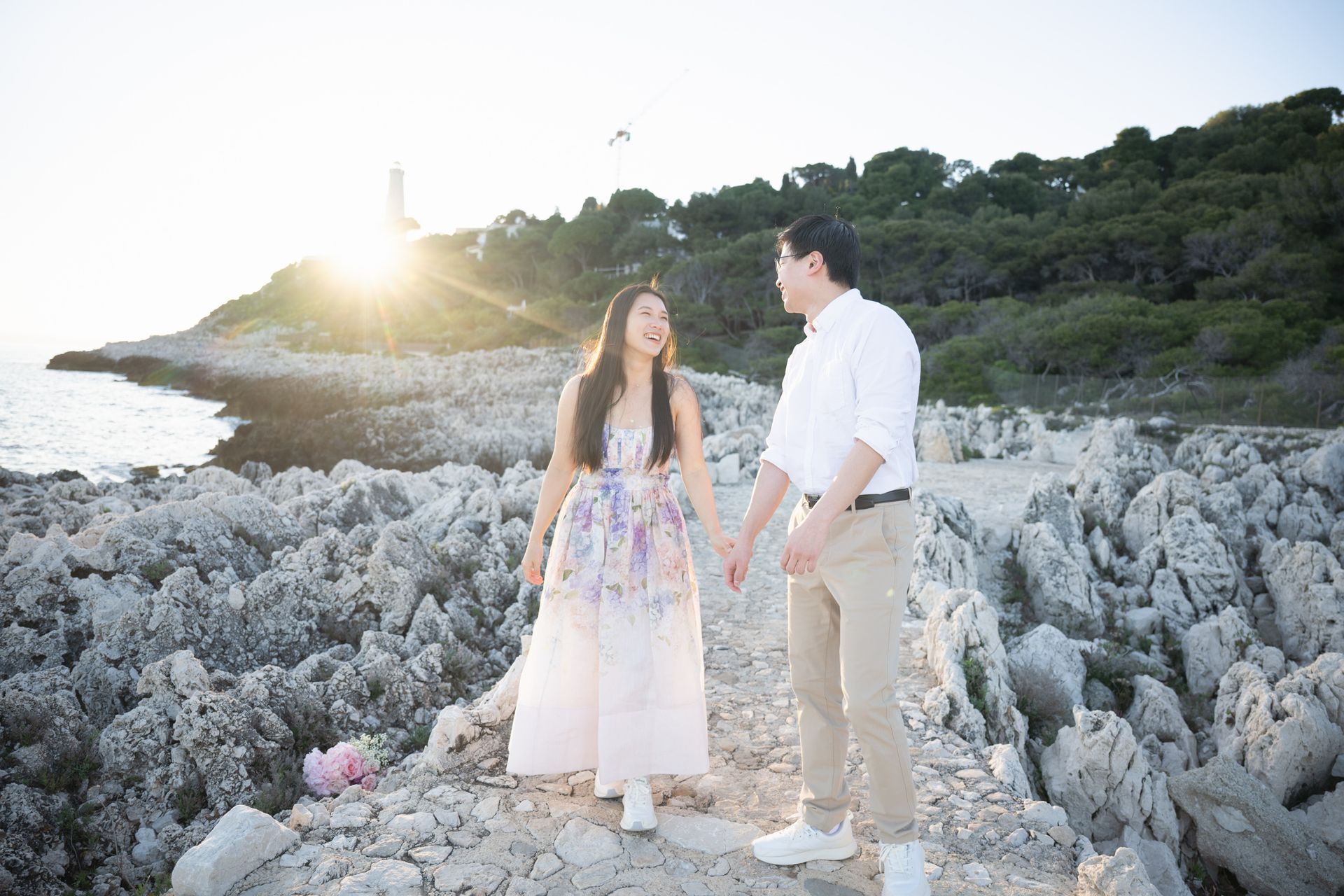 A sunset romantic couple shoot on the French Riviera.