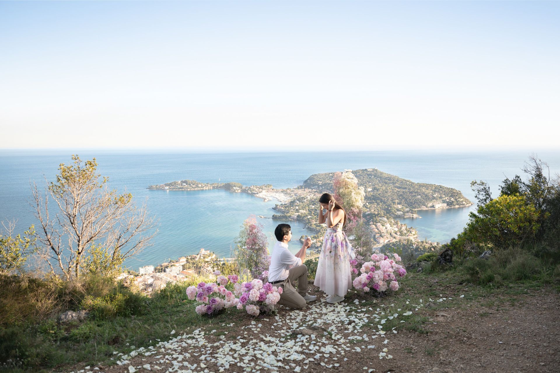 A proposal location on the French Riviera, Plateau de St Michel in Nice offers a stunning panoramic viewpoint.