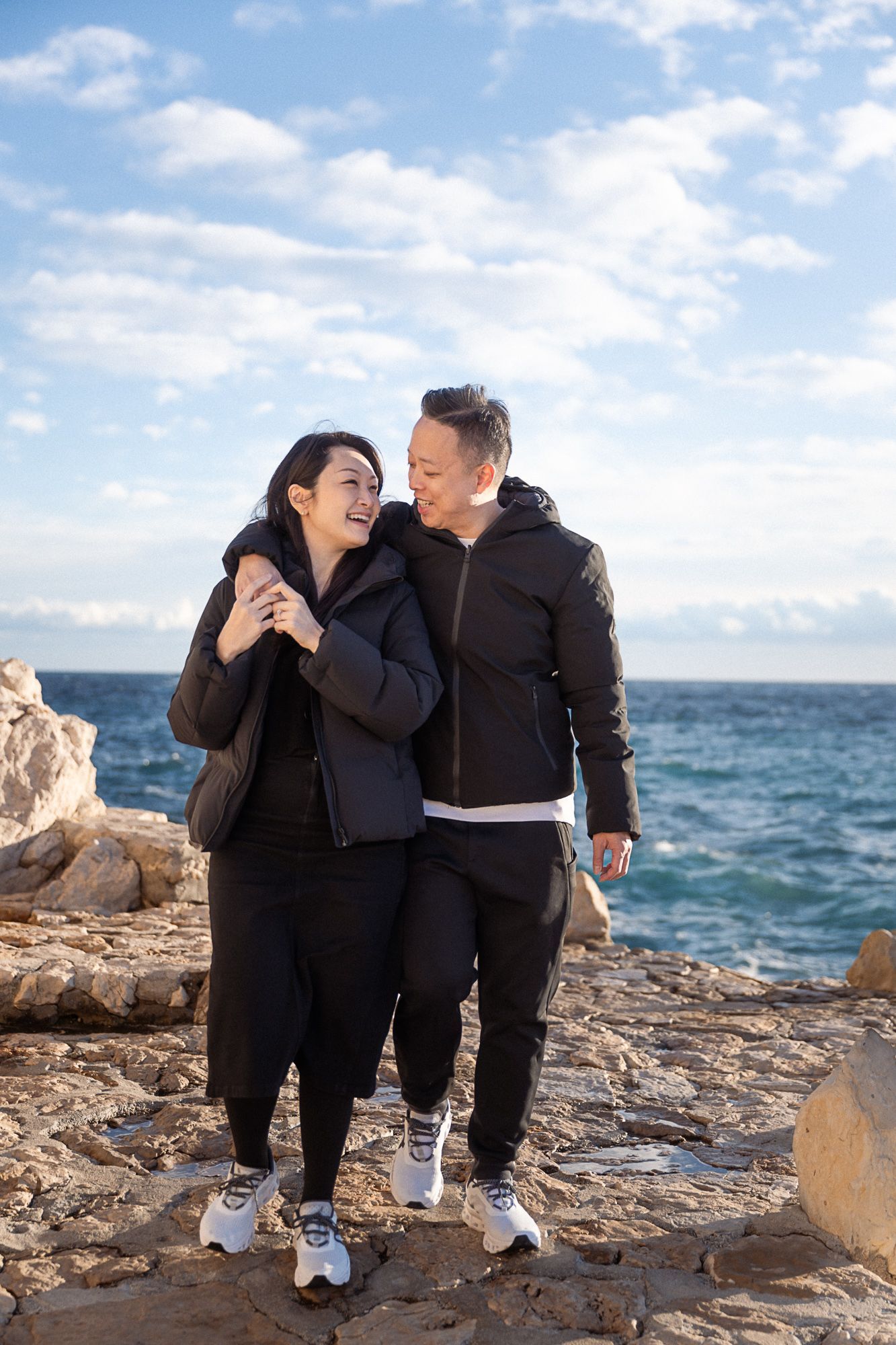 Beautiful, relaxed couple photography on the French Riviera