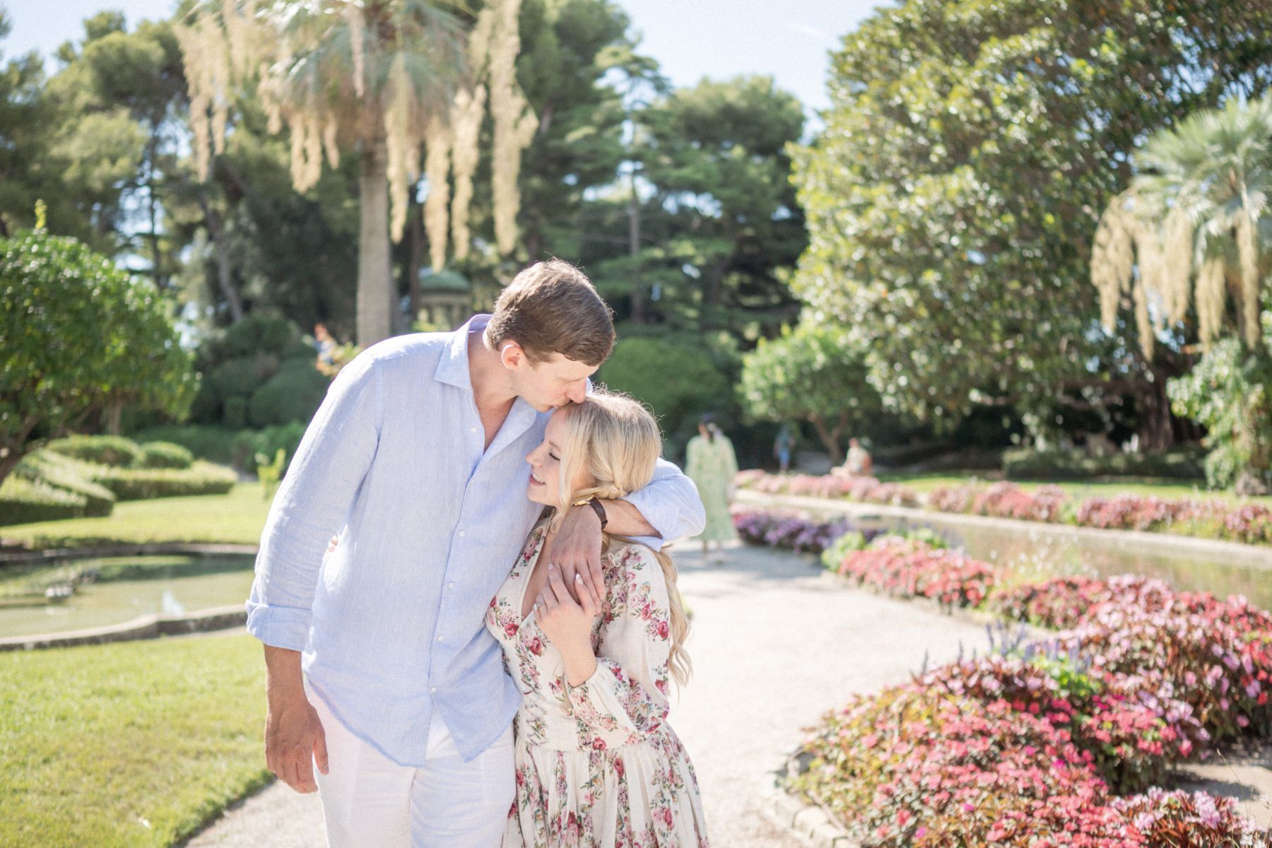 Romantic photoshoot at Villa Ephrussi on the French Riviera.