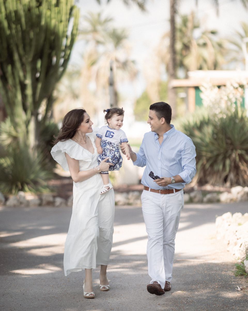 natural family portrait with interaction