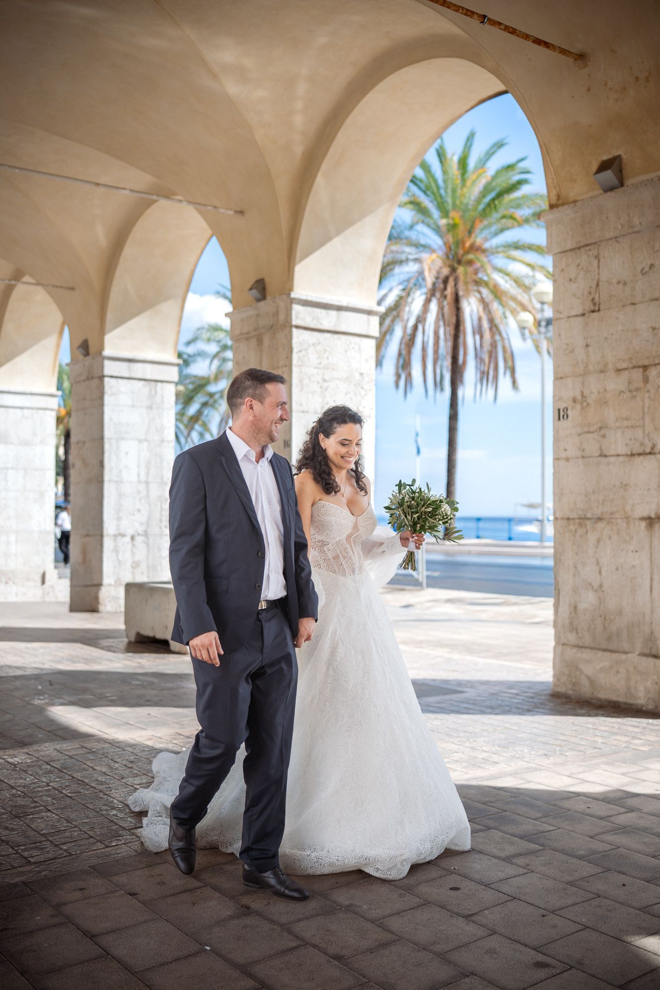 portrait du mariage Nice natural et decontracé veille ville, Cote d'Azur