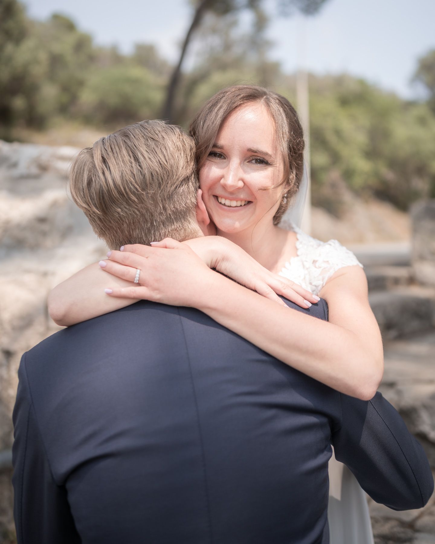 Un first look à Nice sur le Mont Boron le jour d'un mariage