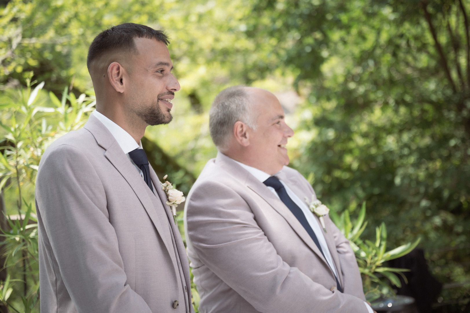 Le Foulon groom and best man