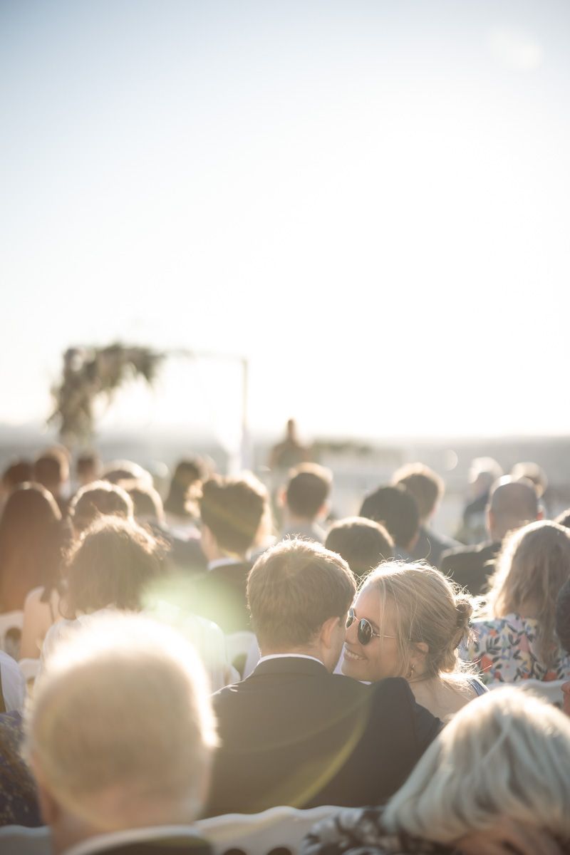 Chateau Crémât outdoor wedding ceremony