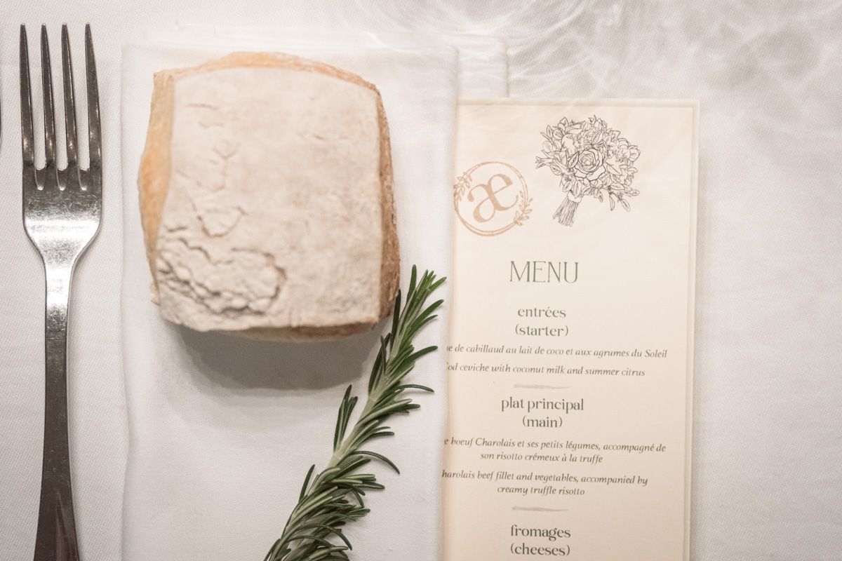 The menu at  Chateau Crémat