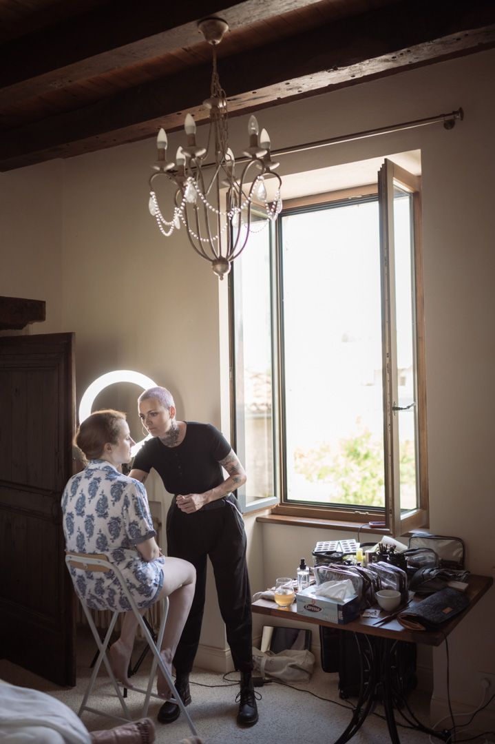 domaine les gaillardoux wedding preparation