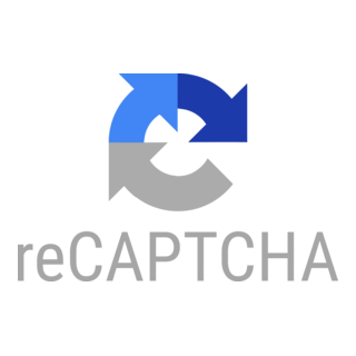 Google reCAPTCHA logo with blue and gray circular arrows and the word “reCAPTCHA” underneath