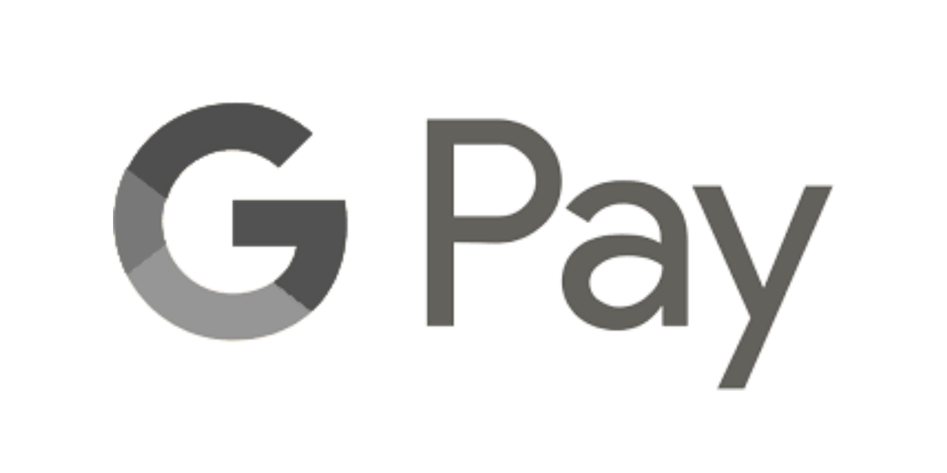 Logotipo de Google Pay en gris e icono G multicolor con el texto