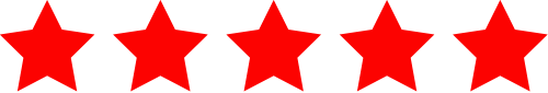 Five red stars in a row | trusted sign shop central arkansas