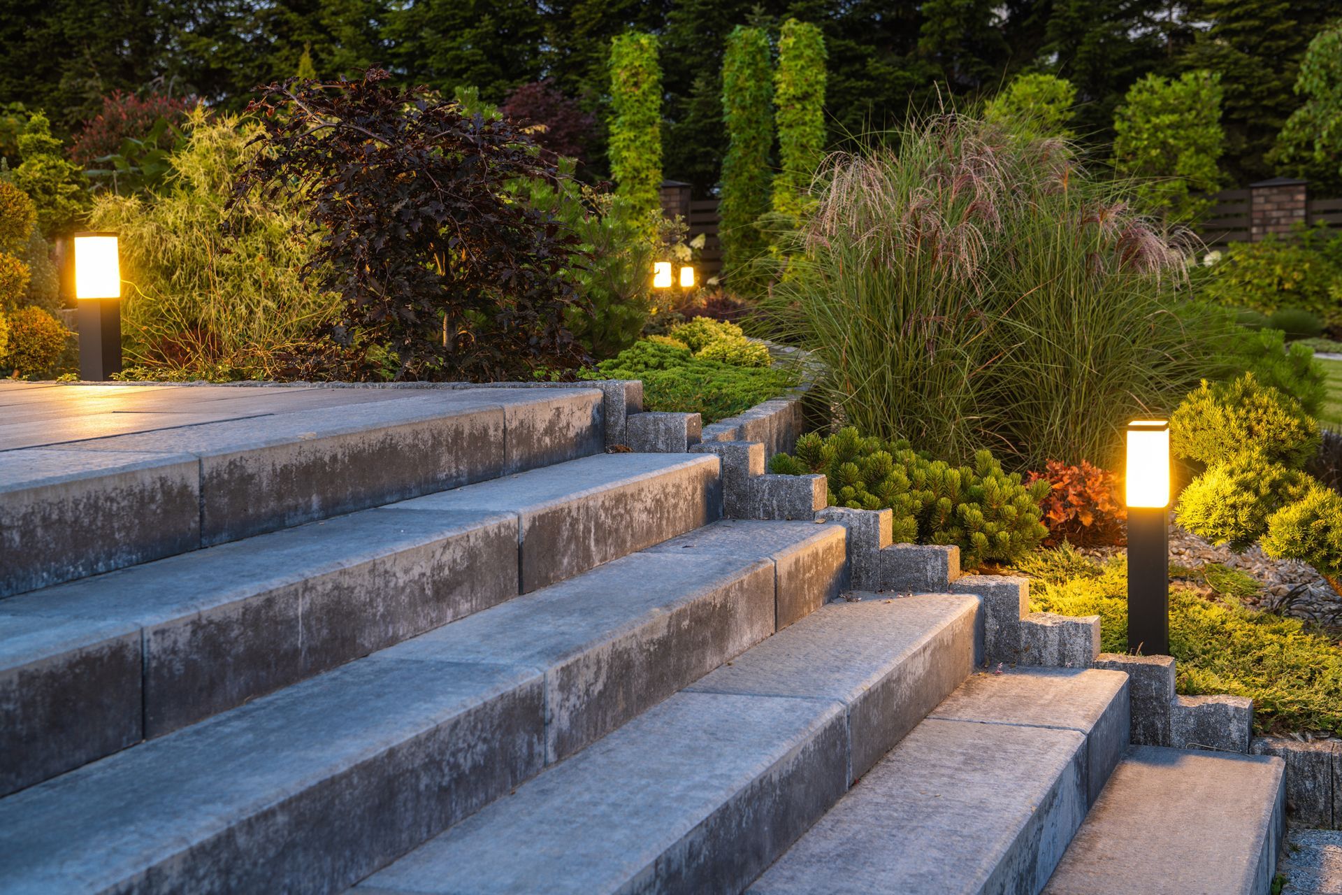 Set of Stairs With Lights