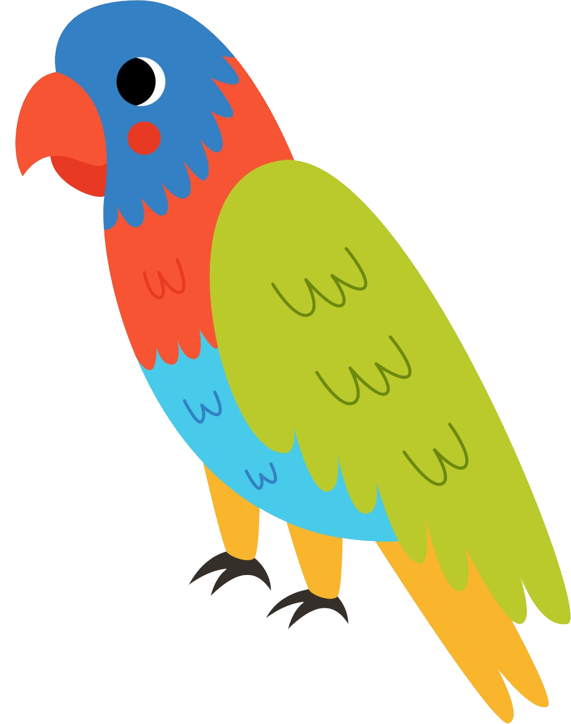 Colorful bird icon
