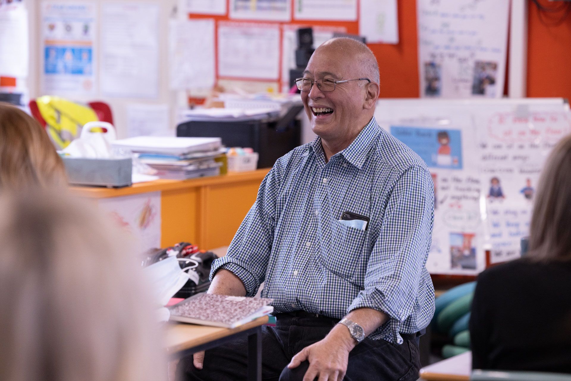 Image of a laughing Ron Yoshimoto teaching Advanced Morophology in sydney.