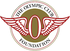 The logo for the olympic club foundation has wings on it.