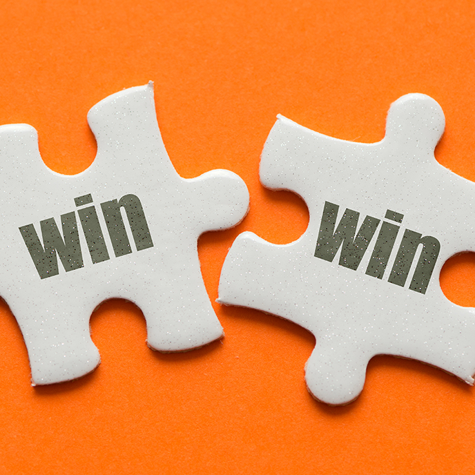 Two puzzle pieces, each with 