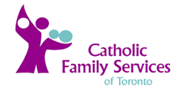 A logo for catholic family services of toronto