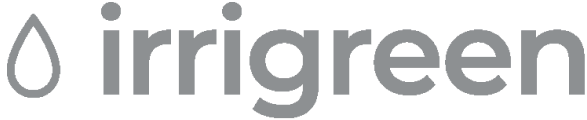 The word irrigreen is written in gray letters on a white background.