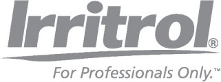 A black and white logo for irritrol for professionals only