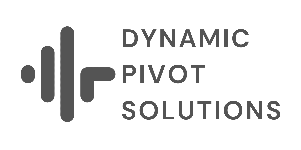 a black and white logo for dynamic pivot solutions .