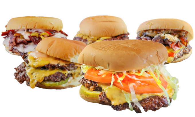 closeup shot of bacon burger