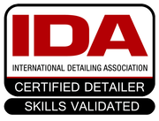 IDA Certified Detailer badge: red