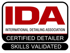 IDA Certified Detailer badge: red