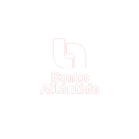 Se muestra un logotipo del banco atlantica sobre un fondo blanco.