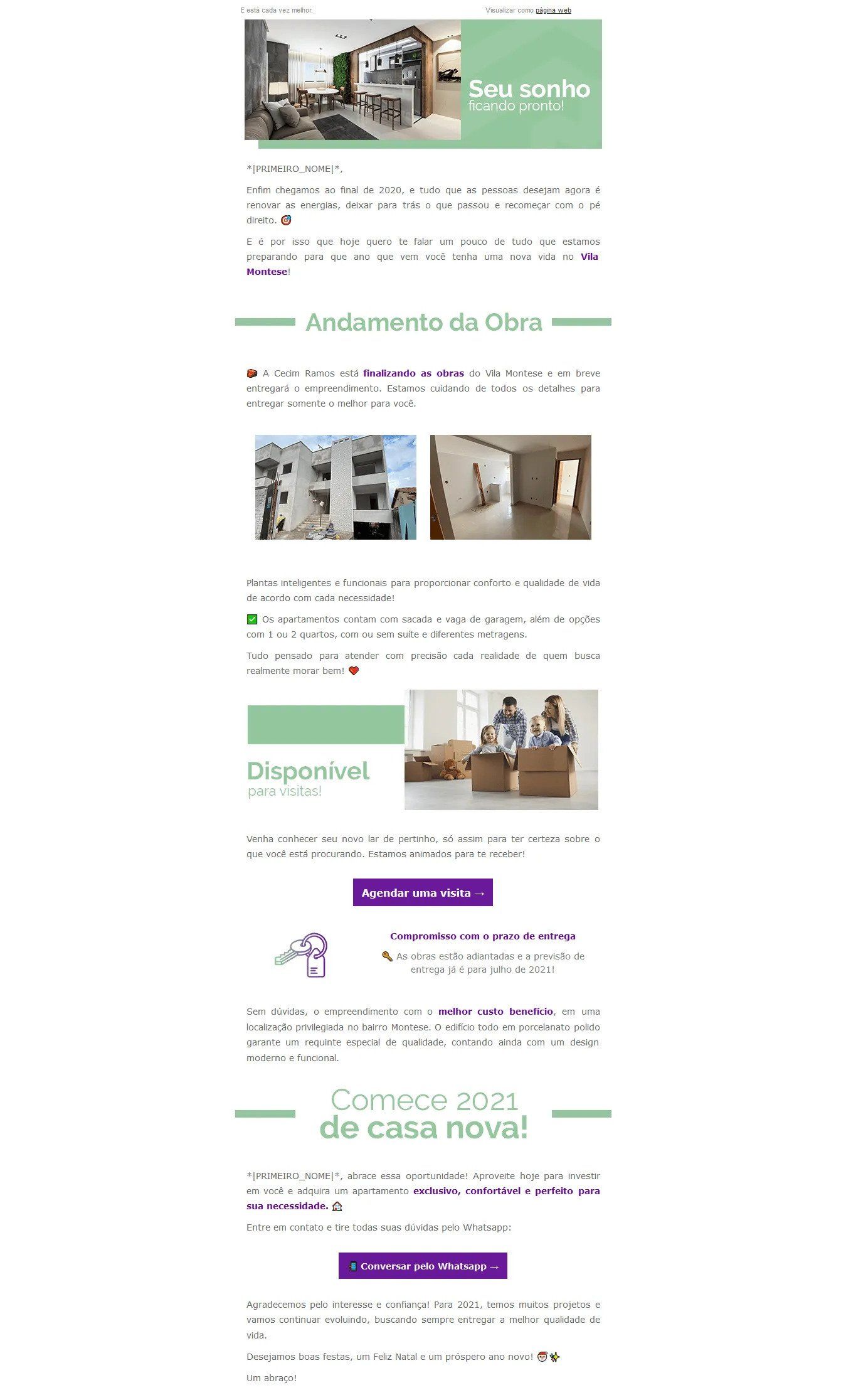Exemplo de email marketing para construtoras Exemplo de email marketing para construtoras