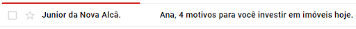 Exemplo de e-mail programado