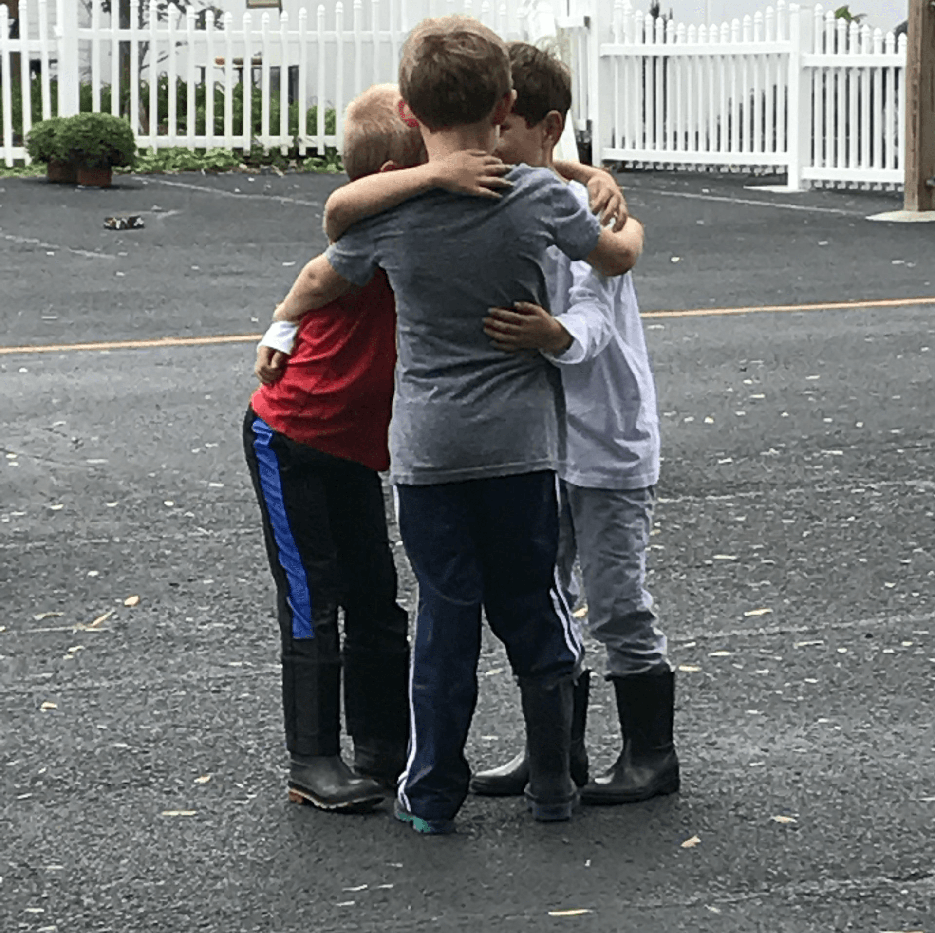 Students playing outside