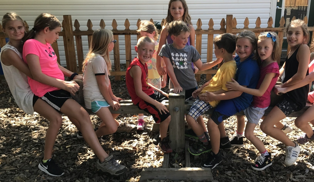 Children playing outdoors