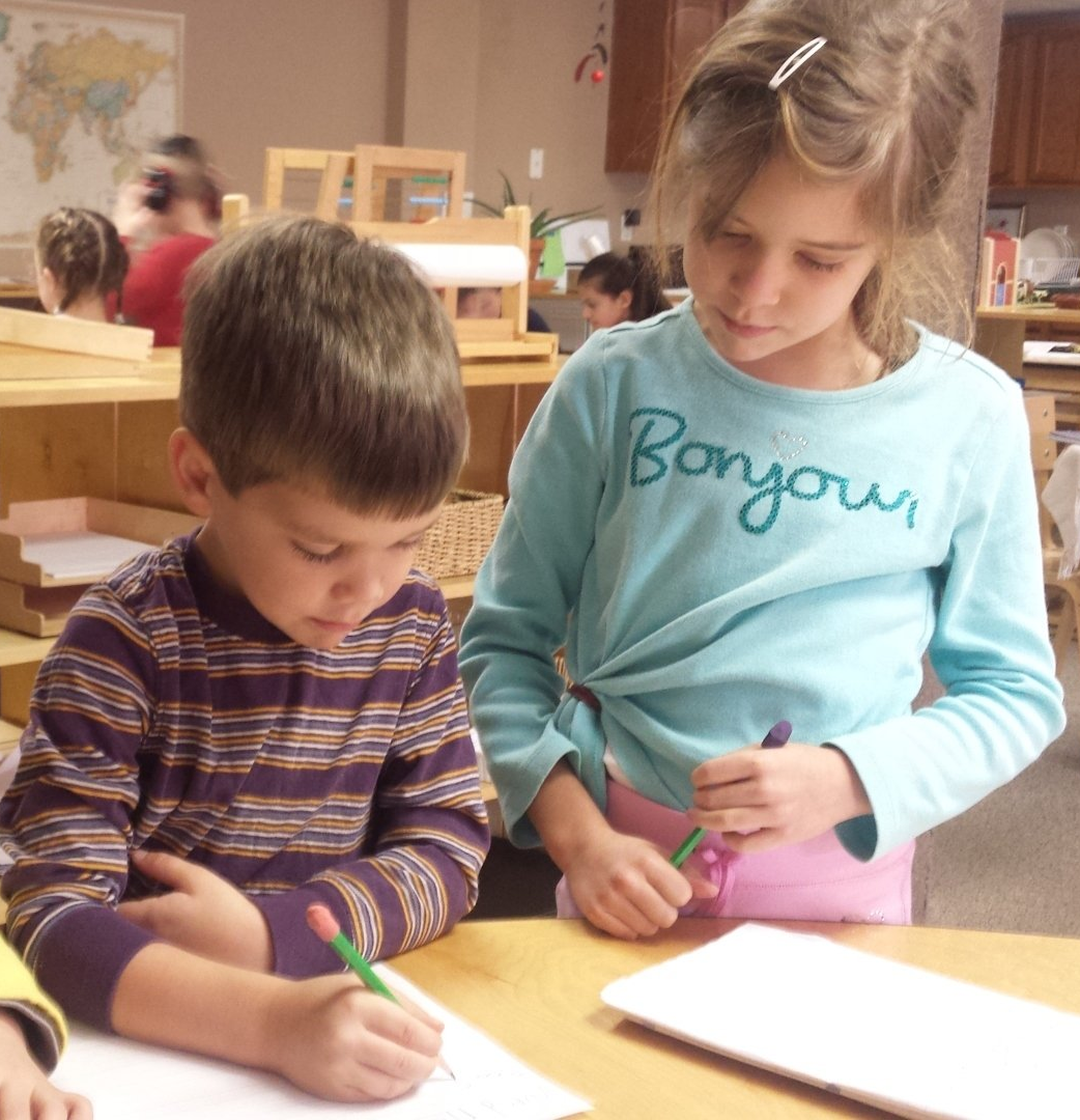 Students working together