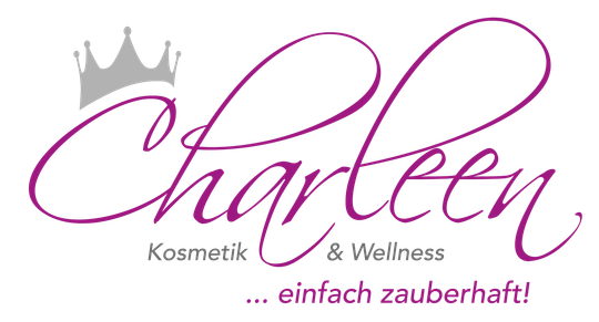 Das Logo von Charleen Kosmetik & Wellness zeigt eine Krone.