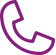 Ein lila Telefonsymbol auf weißem Hintergrund.