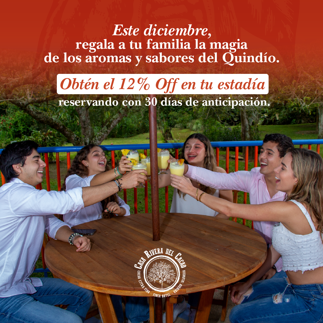 promocion 25 por ciento descuento casa rivera del cacao