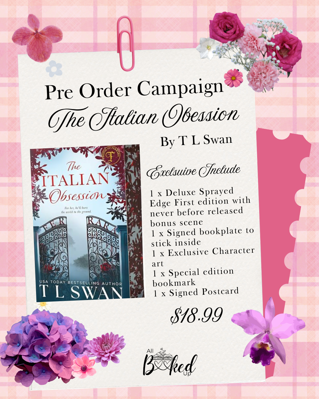 Pre Order: The Italian Obsession by TL Swan