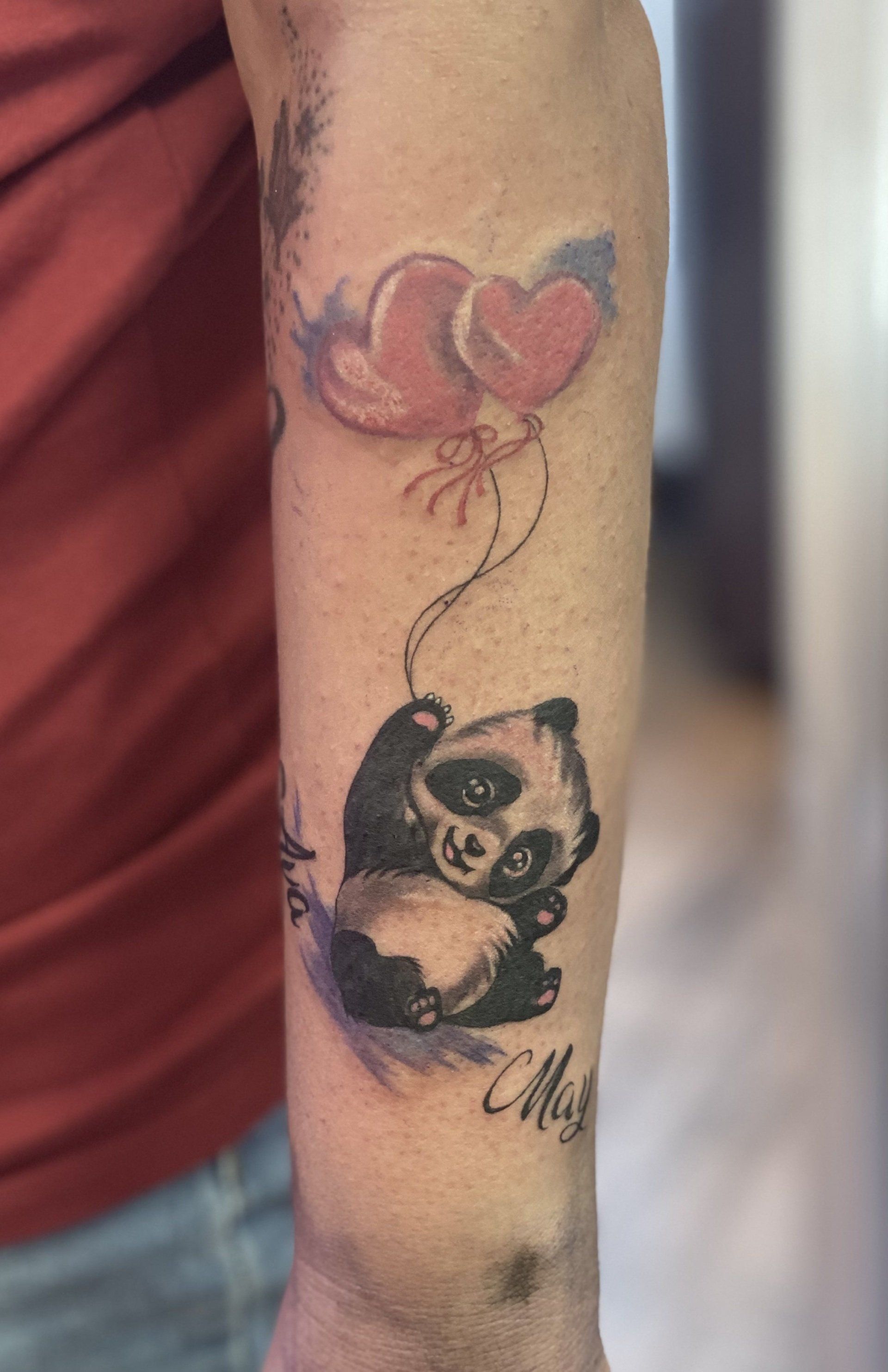 Panda holding 