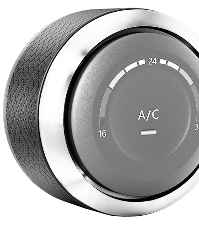 Up close to A/C knob for air conditioner in vehicle | Cornwall Tire Service