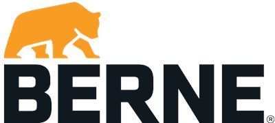 Orange bear above the black word "BERNE".