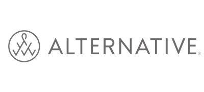 Logo for Alternative apparel brand, featuring a circular graphic and the word "ALTERNATIVE".