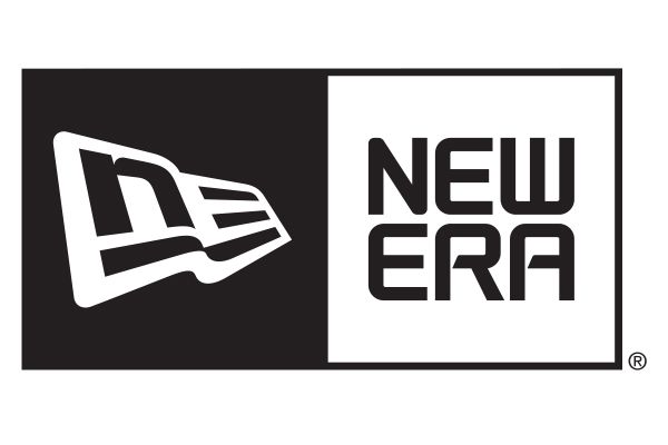New Era logo: black and white square with hat emblem and "NEW ERA" text.