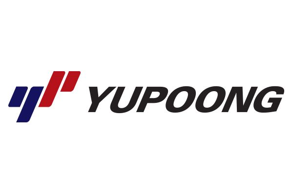 Logo: "Yupoong" in black text, with a blue and red abstract design to the left.
