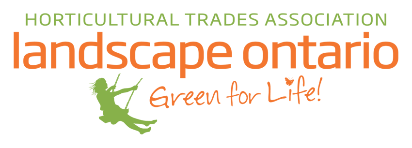 The logo for horticultural trades association landscape ontario green for life