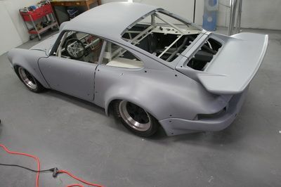 A gray sports car